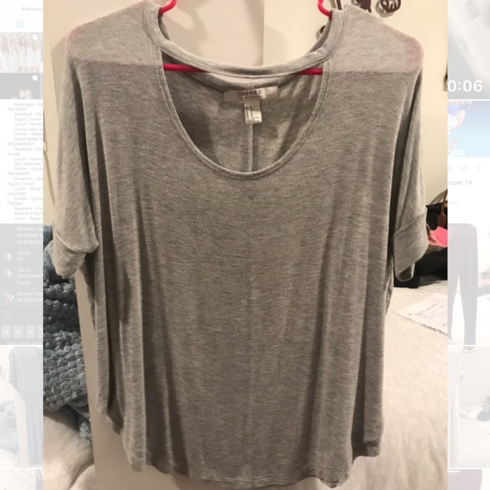 forever 21 gray piko top